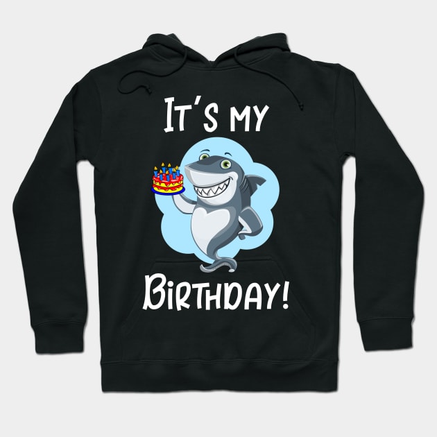 It's My Birthday Shark Hoodie by DANPUBLIC